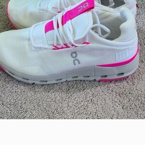 ON running shoes on cloud cloud nova barbie women pink shoes white carnation